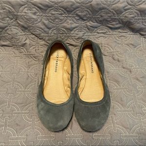 Lucky Brand Gray Suede Ballet Flats- size 8.5
